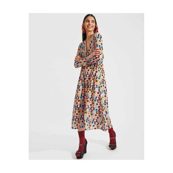 LA DoubleJ Dresses & Skirts - La DoubleJ V Trapezio Dress Gumball Retro Print Maxi XL Edition 25 Italy Mod‎